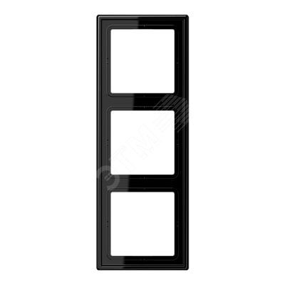 Рамка 3-я для горизонтальной/вертикальной установки  Серия- LS990  Материал- дуропласт  Цвет- черный