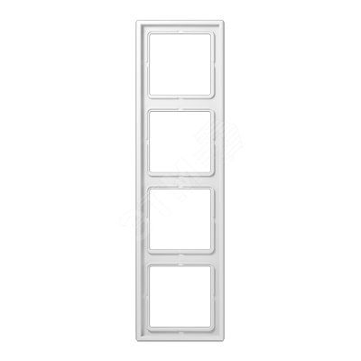 Рамка 4-я для горизонтальной/вертикальной установки  Серия- LS990  Материал- дуропласт  Цвет- белый