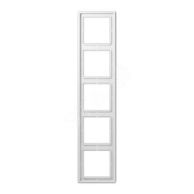 Рамка 5-я для горизонтальной/вертикальной установки  Серия- LS990  Материал- дуропласт  Цвет- белый