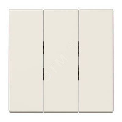 Клавиша 3-я для 3-х клавишных выключателей  без подсветки. Серия LS990  Материал- термопласт  Цвет- слоновая кость