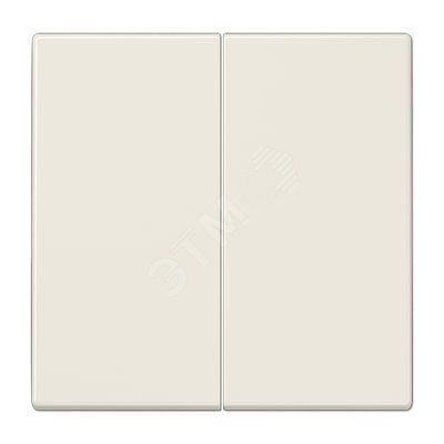 Клавиша 2-я для выключателей и кнопок  без подсветки. Серия LS990  Материал- дуропласт  Цвет- слоновая кость