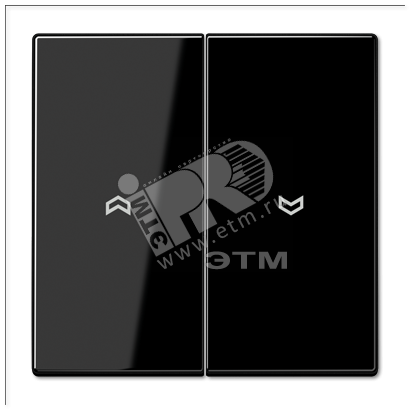 Клавиша для выключателя управления жалюзи  черная