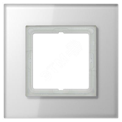 Рамка 1-я для горизонтальной/вертикальной установки  Серия- LS plus  Материал- стекло  Цвет- белый