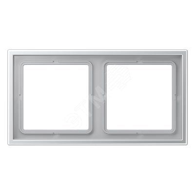 Рамка 2-я для горизонтальной/вертикальной установки (для устройств и накладок серии LS990 в монтажный адаптер)  Серия- LS ZERO  Материал- термопласт (ударопрочный) лакированный  Цвет- алюминий