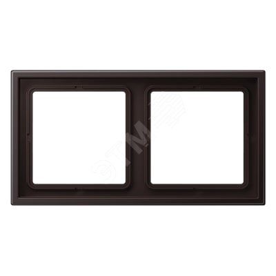 Рамка 2-я для горизонтальной/вертикальной установки (для устройств и накладок серии LS990 в монтажный адаптер)  Серия- LS ZERO  Материал- термопласт (ударопрочный) лакированный  Цвет- дарк