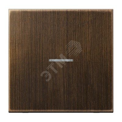 Клавиша 1-я для выключателей и кнопок  с окошком для подсветки. Серия LS990  Материал- металл  Цвет- античная латунь