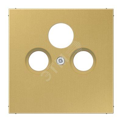 Накладка для телевизионной розетки (SAT-TV-FM)  Серия LS990  Материал- металл  Цвет- классическая латунь