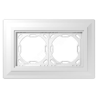 Монтажный адаптер для 2-ой рамки (без выступа на готовой стене)  для установки устройств и накладок серии LS990 в установочную коробку (для горизонтальной/вертикальной установки в штукатурку или гипсокартон толщиной от 12,5 мм)  Серия- LS ZERO