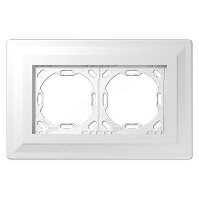 Монтажный адаптер для 2-ой рамки (выступ 3 мм на готовой стене)  для установки устройств и накладок серии LS990 в установочную коробку (для горизонтальной/вертикальной установки в штукатурку или гипсокартон толщиной от 12,5 мм)  Серия- LS ZERO