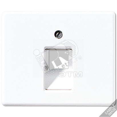 Крышка для одинарной телефонной и компьютерной розетоки UAE  черная