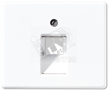 Крышка для одинарной телефонной и компьютерной розетоки UAE  белая