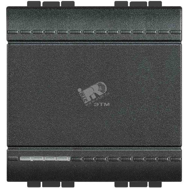 LivingLight Переключатель промежуточный с механическими клеммами 2 модуля антрацит