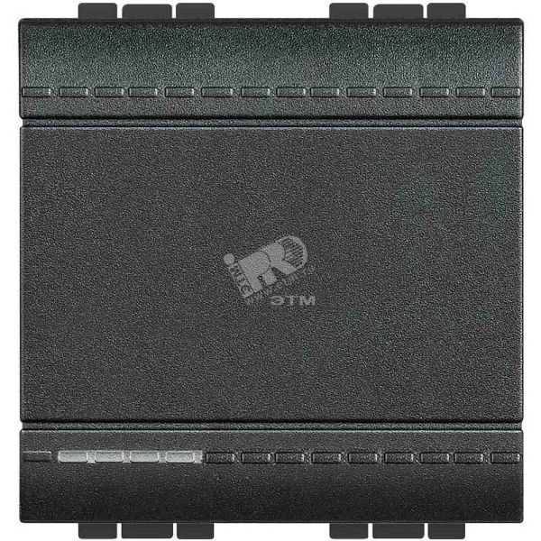 LivingLight Кнопка с винтовыми клеммами 2 модуля антрацит