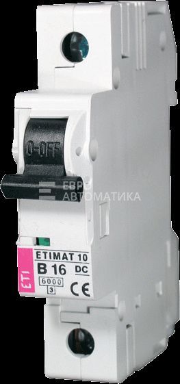 Выключатель автоматический ETIMAT 10 DC 1p C 13А (6 kA) (арт.2137715)