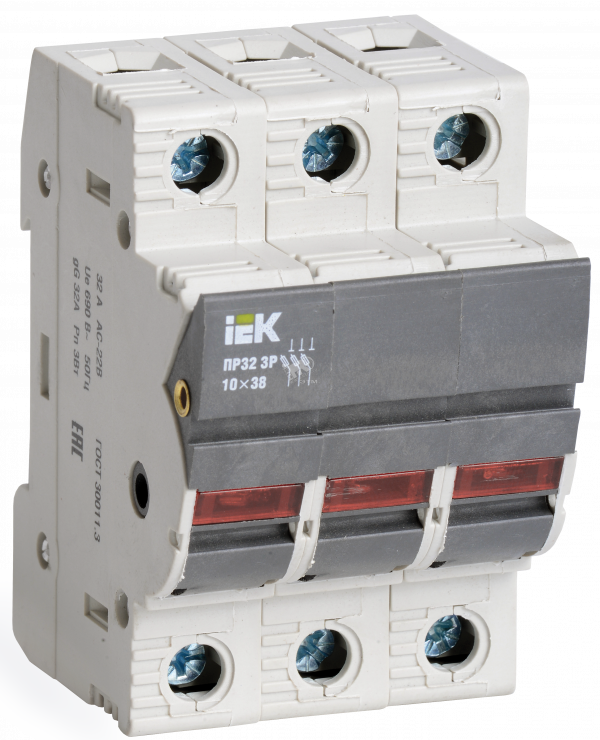 Предохранитель-разъединитель с индикацией ПР32 3P 10х38 32А