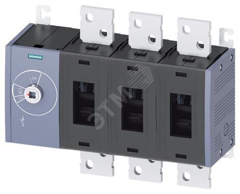 Выключатель-разъединитель 1000А, ТР.5, трехполюсный, фронтальное управление слева базовый блок без ручки плоские клеммы