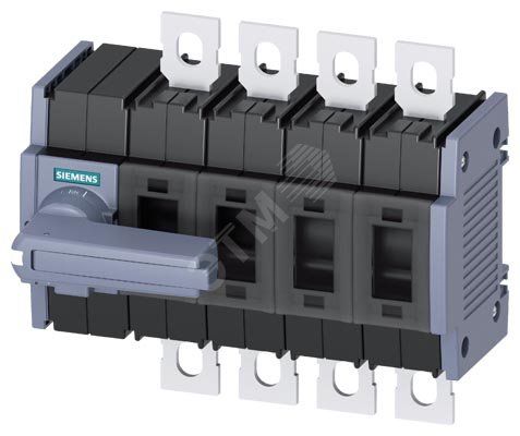 Выключатель-разъединитель 160А, ТР.2, четырехполюсный, фронтальное управление слева комплектное устройство с серой ручкой плоские клеммы включены фазовые барьеры