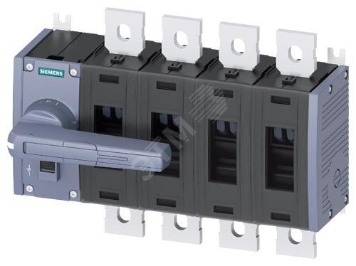 Выключатель-разъединитель 630А, ТР.4, четырехполюсный, фронтальное управление слева комплектное устройство с серой ручкой плоские клеммы