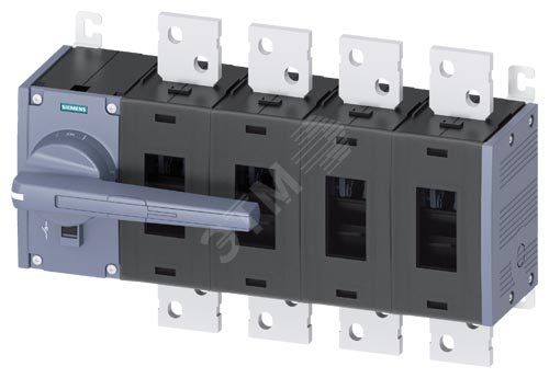 Выключатель-разъединитель 1600А, ТР.5, четырехполюсный, фронтальное управление слева комплектное устройство с серой ручкой плоские клеммы