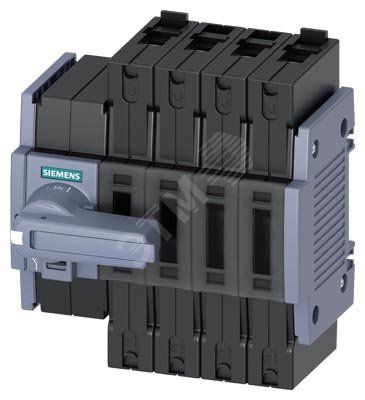 Выключатель-разъединитель 63А, ТР.1, четырехполюсный, фронтальное управление слева комплектное устройство с серой ручкой рамочные клеммы