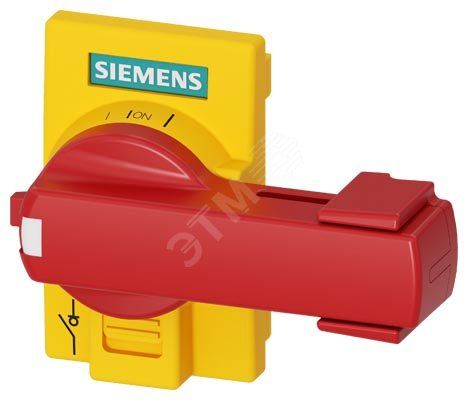 Рукоятка прямого привода плоского типаDIN43880 желто-красный для типоразмера 1