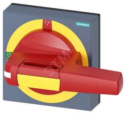 Ручка с маскирующей рамкой Аварийного останова с подсветкой размер 100x 100, для вала 8x 8, 0-I, ручка размер 100 мм аксессуар для 3KD размер 3, 3KF размер 2 и 3