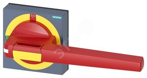 Ручка с маскирующей рамкой Аварийного останова с подсветкой размер 100x 100, для вала 12x 12, 0-I, ручка размер 200 мм аксессуар для 3KD размер 5, 3KF размер 5