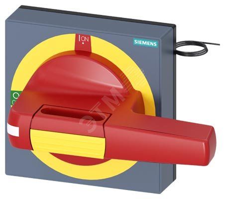 Ручка с маскирующей рамкой Аварийного останова размер 100x 100, для вала 10x 10, 0-I, ручка размер 140 мм аксессуар для 3KD размер 4, 3KF размер 4