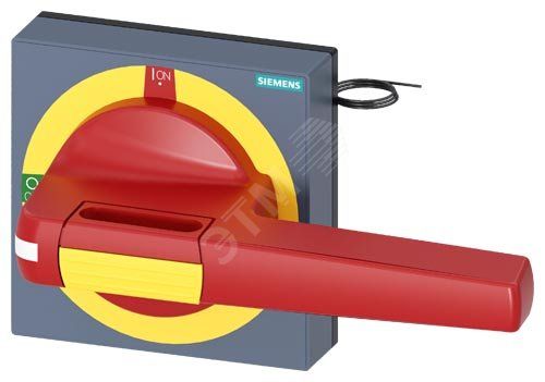 Ручка с маскирующей рамкой Аварийного останова размер 100x 100, для вала 12x 12, 0-I, ручка размер 200 мм аксессуар для 3KD размер 5, 3KF размер 5