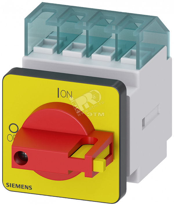 Переключатель MAIN/EMERG. STOP SWITCH 3П IU=16 P/AC-23A AT 400V=7.5KW красный/ желтый