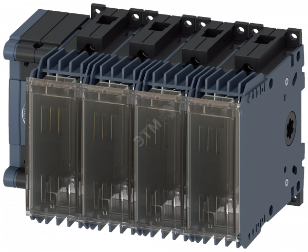 Выключатель-разъединитель предохранительный 80A тр-1 4-пол для LV HRC предохранителей тр-000 переднее управление слева базовый блок без ручки рамочные клеммы