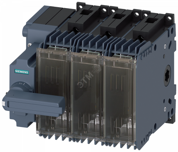 Выключатель-разъединитель предохранительный 63A тр-1 3-пол для LV HRC предохранителей тр-000 переднее управление слева компл.с ручкой прямого привода серый рамочные клеммы