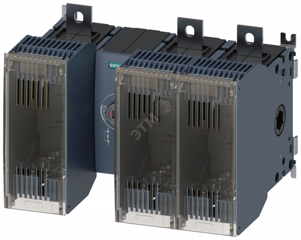 Выключатель-разъединитель предохранительный 400A тр-4 3-пол для LV HRC предохранителей тр-1 и 2 переднее управление центр базовый блок без ручки плоские клеммы