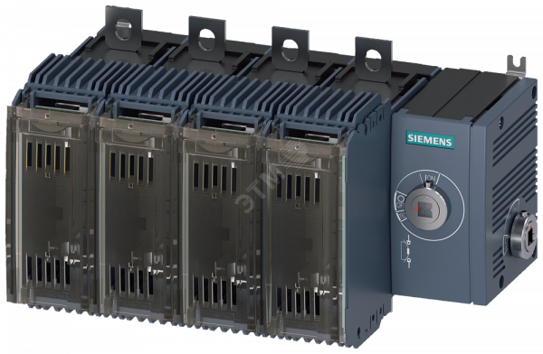 Выключатель-разъединитель предохранительный 125A тр-2 4-пол для LV HRC предохранителей тр-000 и 00 боковое управление справа базовый блок без ручки плоские клеммы