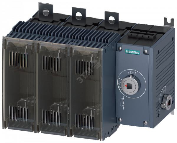 Выключатель-разъединитель предохранительный 250A тр-3 3-пол для LV HRC предохранителей тр-0 и 1 боковое управление справа базовый блок без ручки плоские клеммы