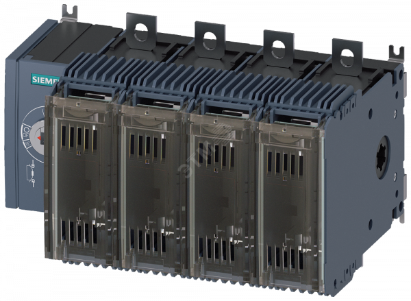 Выключатель-разъединитель предохранительный 125A тр-2 4-пол для LV HRC предохранителей тр-000 и 00 боковое управление слева базовый блок без ручки плоские клеммы