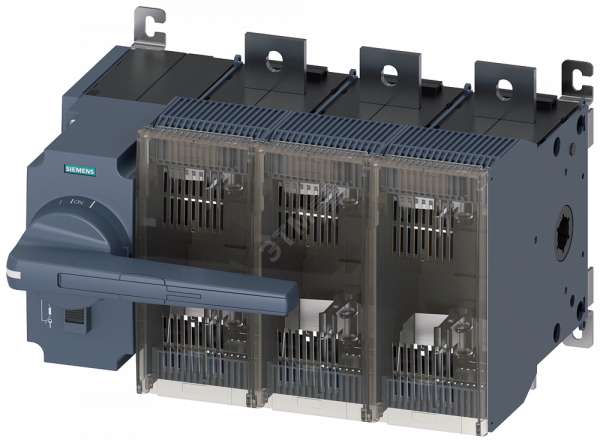 Выключатель-разъединитель предохранительный 630A тр-5 3-пол для LV HRC предохранителей тр-2 и 3 переднее управление слева компл. с прямым приводом серый плоские клеммы