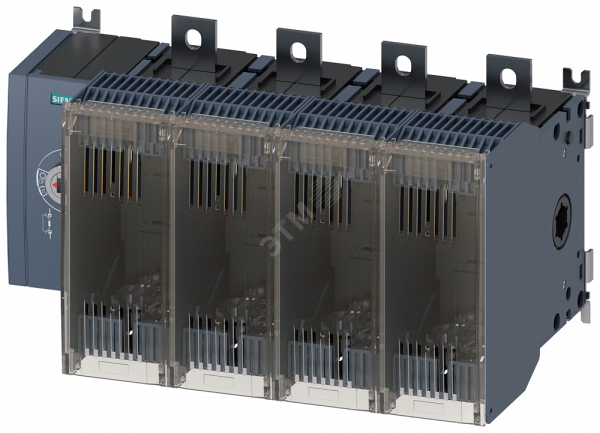 Выключатель-разъединитель предохранительный 400A тр-4 4-пол для LV HRC предохранителей тр-1 и 2 боковое управление слева базовый блок без ручки плоские клеммы