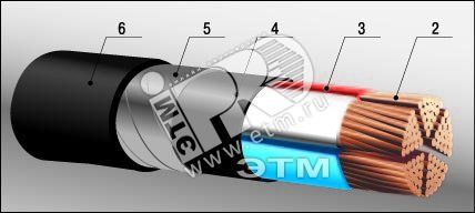 Кабель силовой ВБШвнг(А)-LS 3х35 (N,PE)-1 ТРТС    однопроволо чный