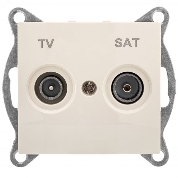Розетка TV+ SAT Bravo, оконечная, механизм, бежевый