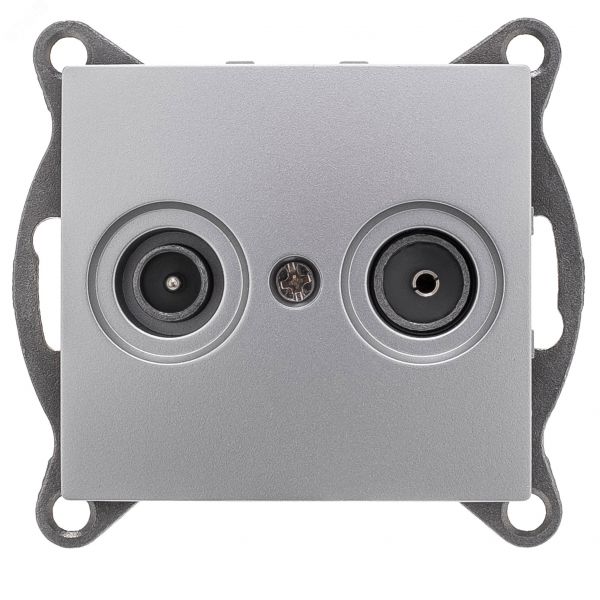 Розетка TV+ SAT Bravo, оконечная, механизм, серебро