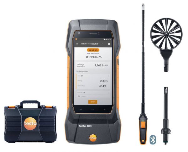 Комплект testo400 для вентиляции с зондом-крыльчаткой 16мм