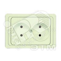 Валери Розетка двойная без заземления скрытая 16А 220В бежевая